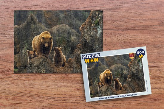 Puzzle Ours - Ourson - Pierres - Puzzle - Puzzle 500 pièces