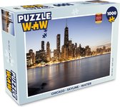 Puzzel Chicago - Skyline - Water - Legpuzzel - Puzzel 1000 stukjes volwassenen
