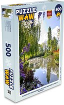 Puzzel Kleuren met weerkaatsing in het water van Monet's tuin in Frankrijk - Legpuzzel - Puzzel 500 stukjes