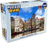 Puzzel Kanaal - Amsterdam - Huis - Legpuzzel - Puzzel 1000 stukjes volwassenen