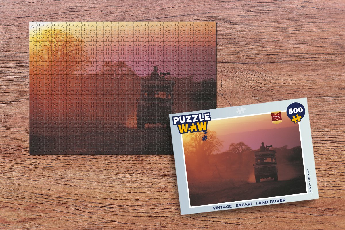 Puzzle Vintage Safari Land Rover Puzzle Puzzle 500 pièces