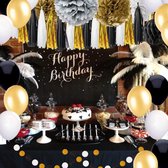 Anniversaire de mariage en arche de ballons - Pilier d'arbre à Ballons - Décoration de mariage en arche de ballons - Set prêt à l'emploi comprenant une pompe - Gold Deluxe