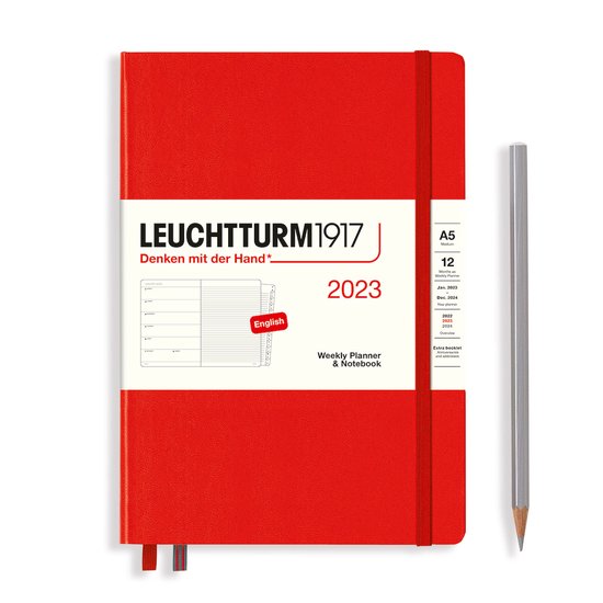 LEUCHTTURM1917 372572 Weekplanner Composition (B5) 2026, 12 maanden, zwart, Duits