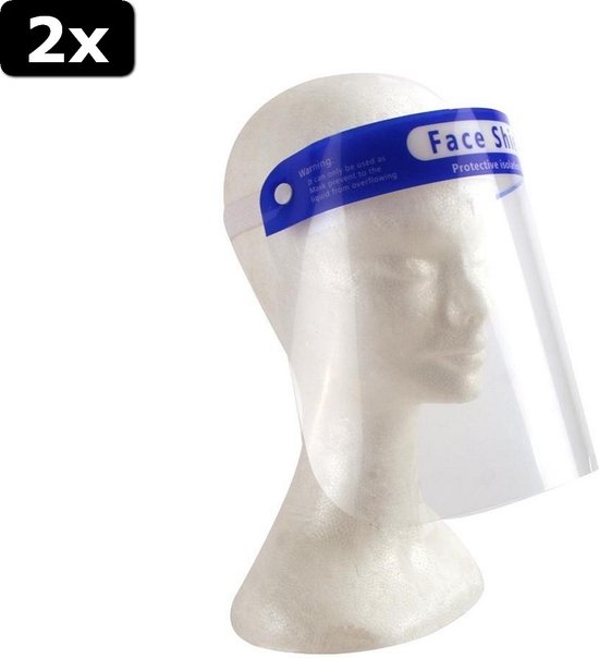 2x Face Shield Protective Mask Gezichtscherm