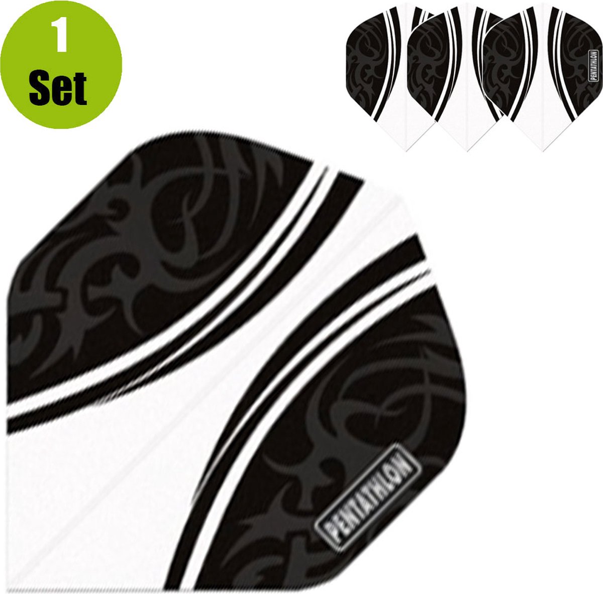 Pentathlon Vizion Swish Dartflights - Wit