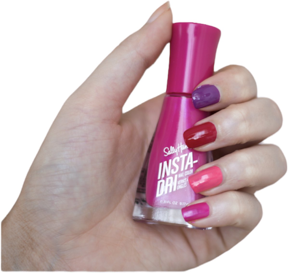 Goedkoopste Sally Hansen Insta-Dri Prismatic Shine Nagellak - 050 The Furture Is Fuchsia