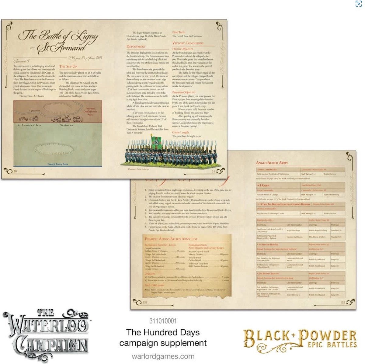 Epic Battles Waterloo The Hundred Days Campaign Supplement bol