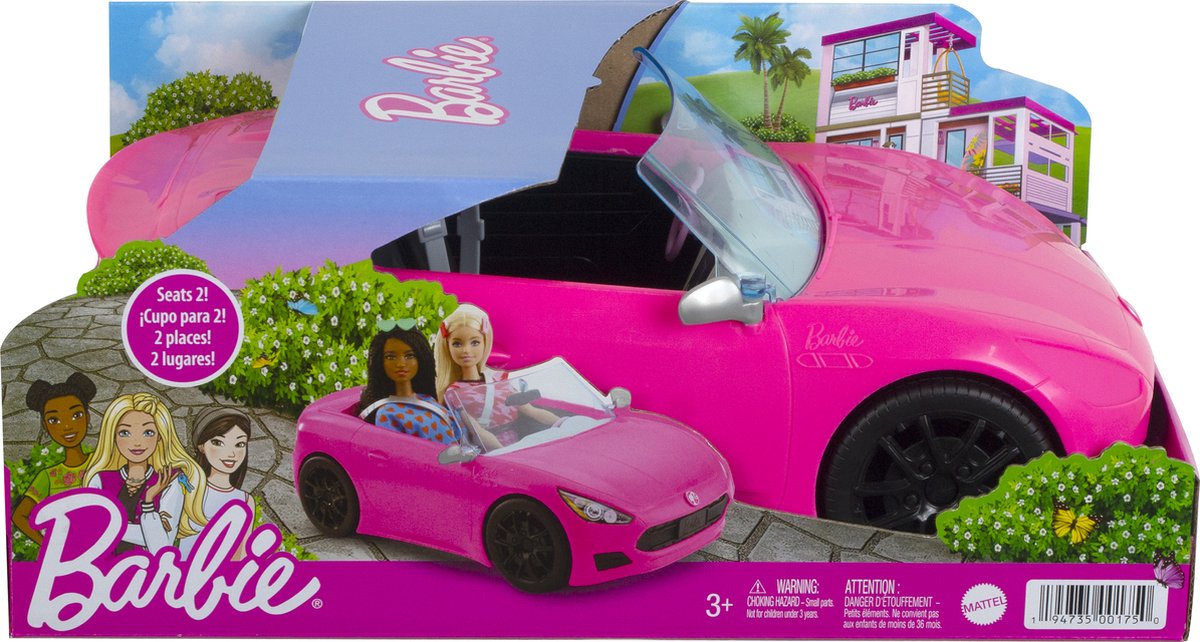 Barbie Glam Cabrio Auto - Poppenvoertuig — afbeelding 2