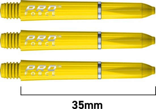 WINMAU - Pro Force Dartschachten Geel, Korte - 1 set per pakket (3 Dartschacht in totaal) van Winmau — afbeelding 2