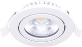 Noxion LED Kantelbaar Slim Spot Wit 6W 550lm - 930 Warm Wit | Zaagmaat 75mm - IP54 - Beste Kleurweergave.