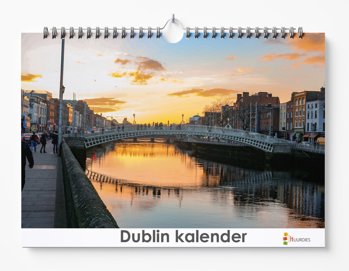 Dublin kalender 35 x 24 cm | Verjaardagskalender Dublin | Verjaardagskalender Volwassenen