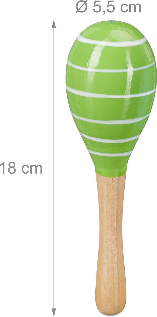 Relaxdays 20x sambabal voor kinderen rammelaar hout maracas