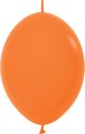 Linkoloon Doorknoopballonnen LOL-12 Oranje 33 cm (50 stuks)