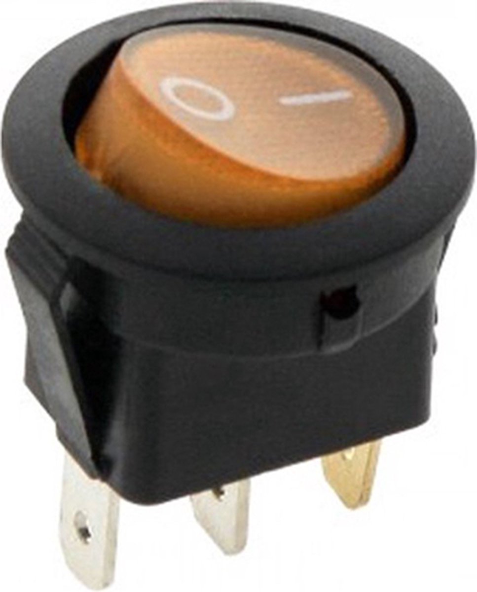 Earu® - KCD2-12 - Wipschakelaar - 3 pins - 12V - Max. 20A - Geel