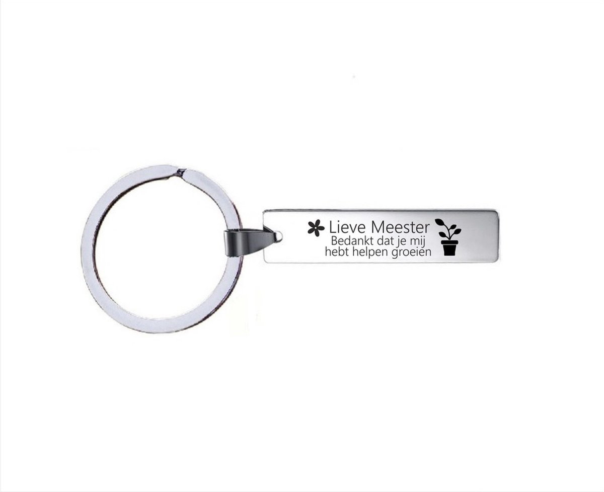 Sleutelhanger RVS -  Lieve Meester