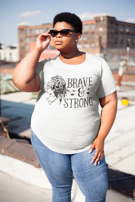 T-shirt Rick & Rich Memes - T-shirt XXL - Chemise Brave & Strong - t-shirts pour femmes à col rond - T-shirt Funny - chemise pour femme à manches courtes - Chemise drôle - T-shirt Motivation - chemise avec imprimé