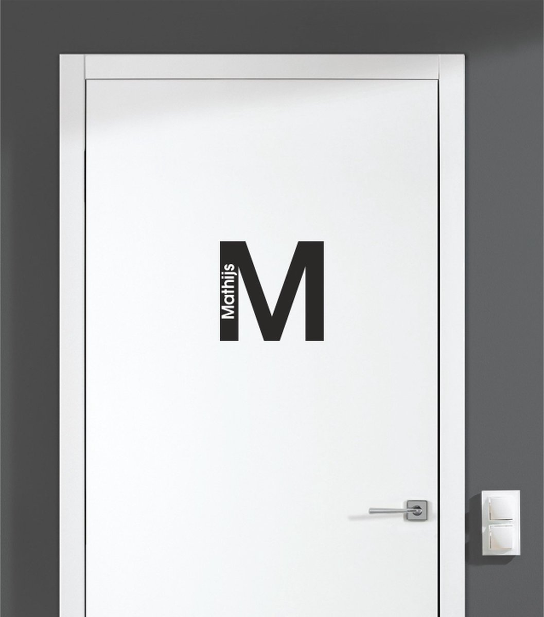 Deursticker - Mathijs - Zwart 13x13