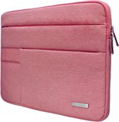 Tech Supplies | Soft Sleeve met extra accessoiresvakken voor de Apple Macbook Air / Pro (Retina) 14" - 14 Inch Laptop Case - Ook geschik voor overige merken - Bescherming Cover Hoes - Roze
