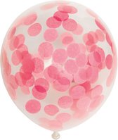 Ballonnen - Transparant - Roze - 30 cm - 6 stuks - verjaardag - feestversiering