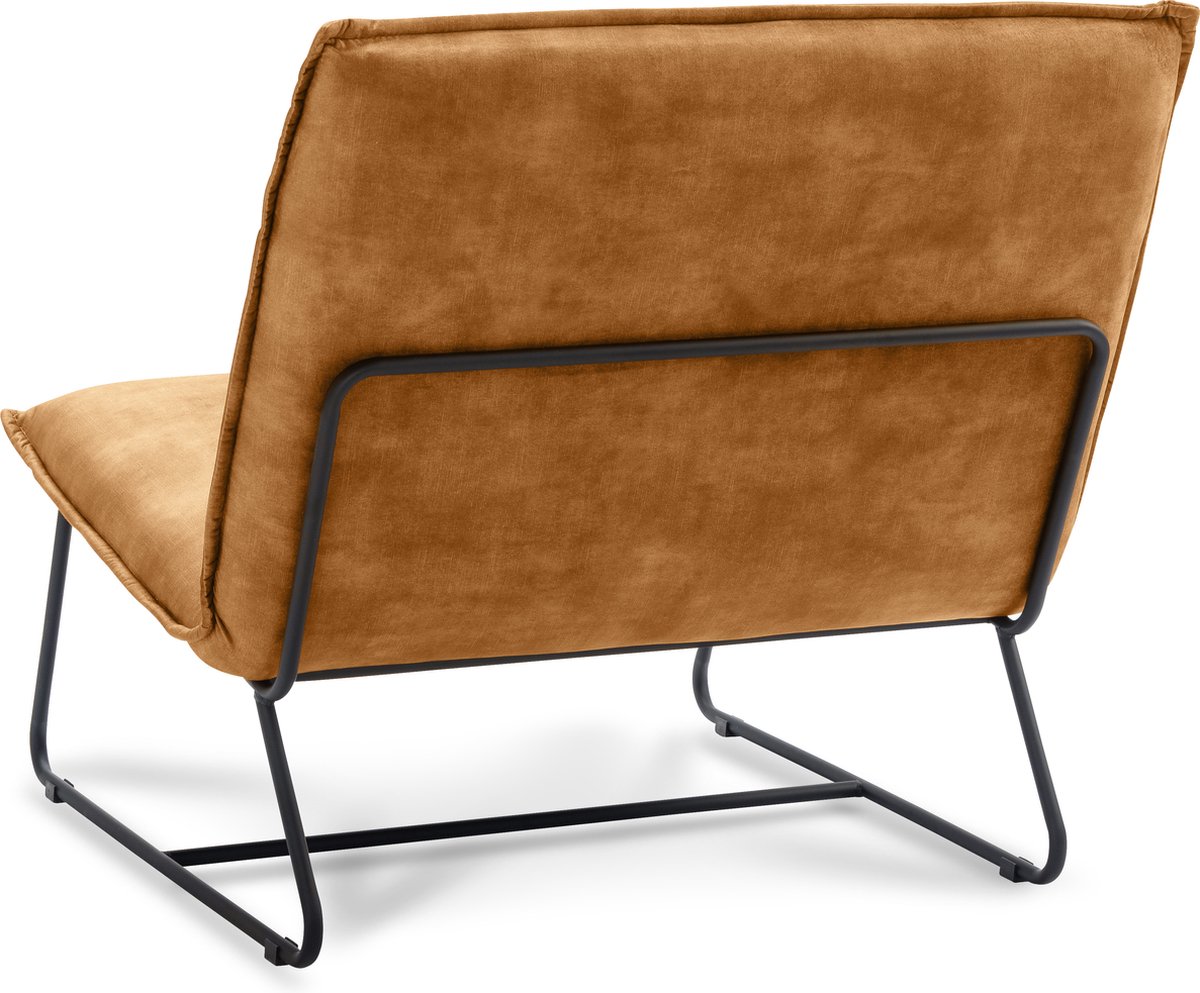 Icon Living Fauteuil Coco 1 5 zits Velours Cognac Bol icon-living-fauteuil-coco-1-5-zits-velours-cognac-bol