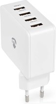 Nedis Oplader - 24 W - Snellaad functie - 4x 2.4 A - Outputs: 4 - 4x USB-A - Geen Kabel Inbegrepen - Single Voltage Output