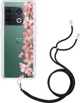 OnePlus 10 Pro Hoesje met Koord Flower Branch - Designed by Cazy