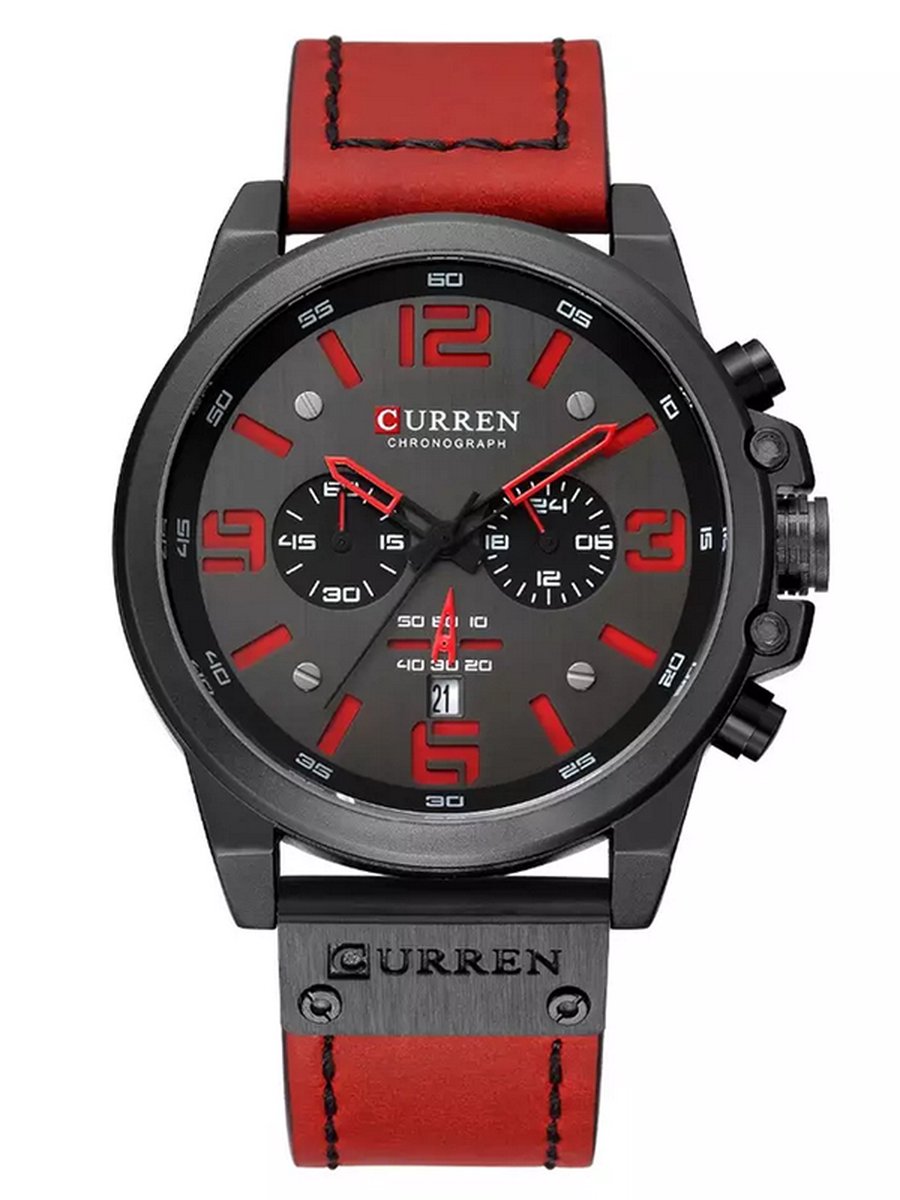 Herenhorloge Curren rood