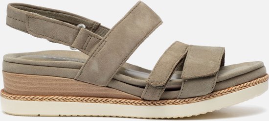 Tamaris Sandalen grijs Leer - Dames - Maat 37 | bol.com