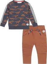 Dirkje - Kledingset - 2delig - Sweater Blauw - Broek bruin - Maat 62