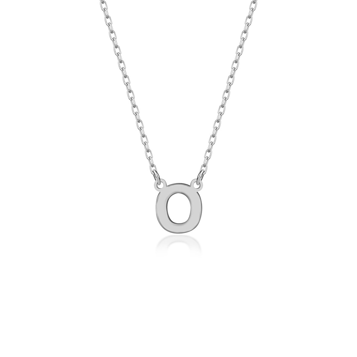 Letterketting O Initial Ketting Zilver (925 sterling) Trendy Minimalistisch Combi Bedel Zilverkleurig Dames Meisje | Cadeau Voor Vrouw