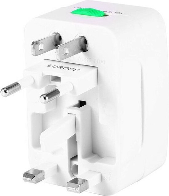 Universele reis adapter - International travel adaptor - AU - UK - USA - EU