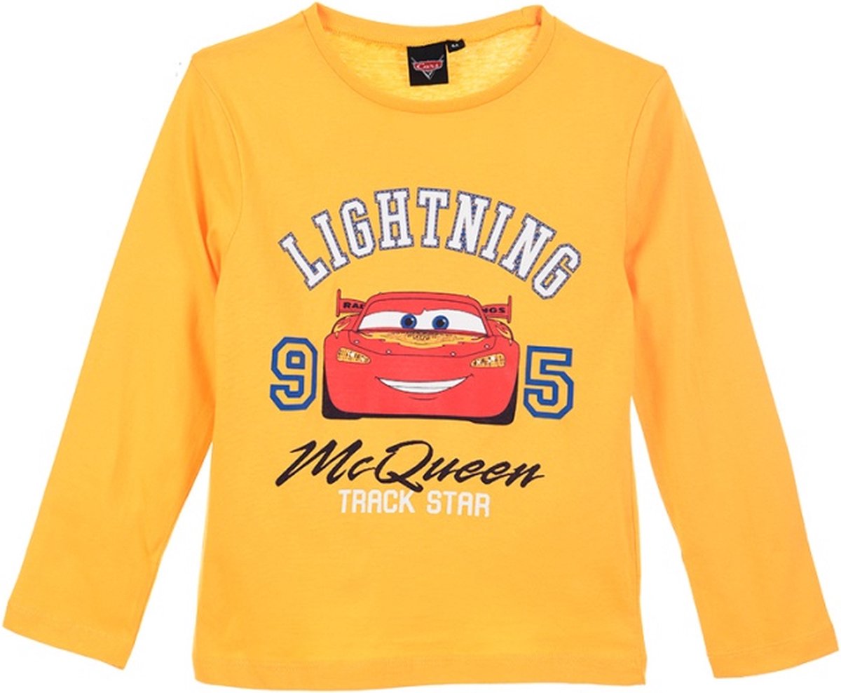 Disney Cars - longsleeve / shirt - jongens - geel - maat 98
