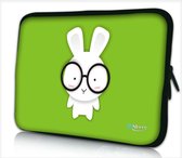 Laptophoes 14 inch konijntje - Sleevy - laptop sleeve - laptopcover - Alle inch-maten & keuze uit 250+ designs! Sleevy