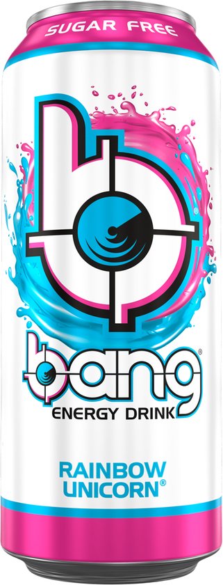 Bang Energy Drink - BCAA Aminos zonder zuiker - 12x 500ml - Rainbow unicorn