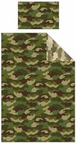 1-persoons dekbedovertrek legerkleuren camouflage