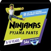 Ninjamas Pyjama Pants Luierbroekjes Jongen - 54 Nachtluiers voor Bedplassen - 8-12 Jaar - Maandbox