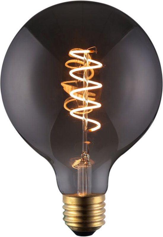 LED Filament Globe lamp smoked | 125mm | 4 Watt | 3-STEP Dimbaar | 2200K - Extra warm
