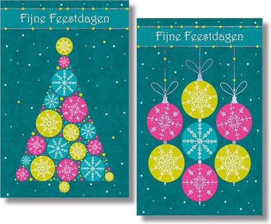 MGPcards - 20 cartes doubles de Luxe - Estampage à la feuille - Enveloppe Witte - Noël et nouvel an