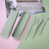 green-goose® Bio-based Bestek Set | Groen | Duurzaam Bestek voor School, Picknick, Vakantie, Camping | Vaatwasserbestendig