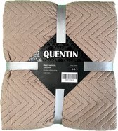 Quentin - Bedsprei - 220x220cm –Donkerbeige