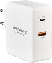 VOLTCRAFT UC-2ACX002 VC-11744740 USB-oplader 3000 mA 2 x USB, USB-C bus (Power Delivery) Thuis