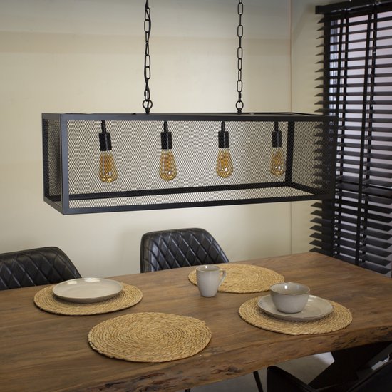QAZQA eclipse - Retro Hanglamp voor boven de eettafel | in eetkamer - 7 QAZQA eclipse - Retro Hanglamp voor boven de eettafel | in eetkamer - 7