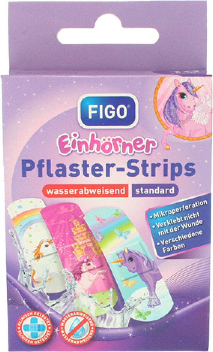 Goedkoopste Figo waterafstotende pleisters voor kinderen - Eenhoorn 10 stuks