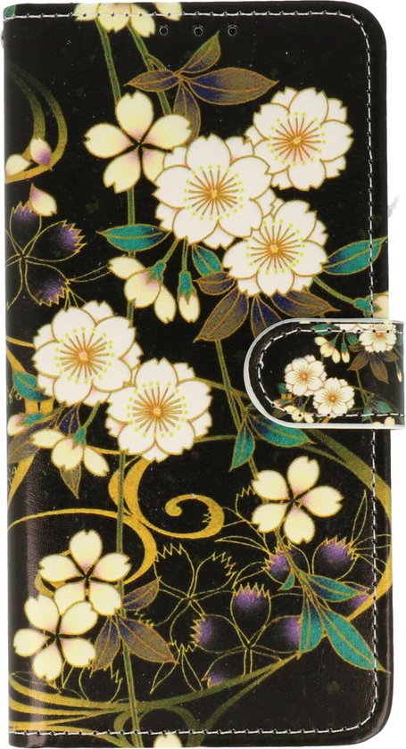 Oppo A57 / A57s / A77 Hoesje Portemonnee Book Case Vlinder Print