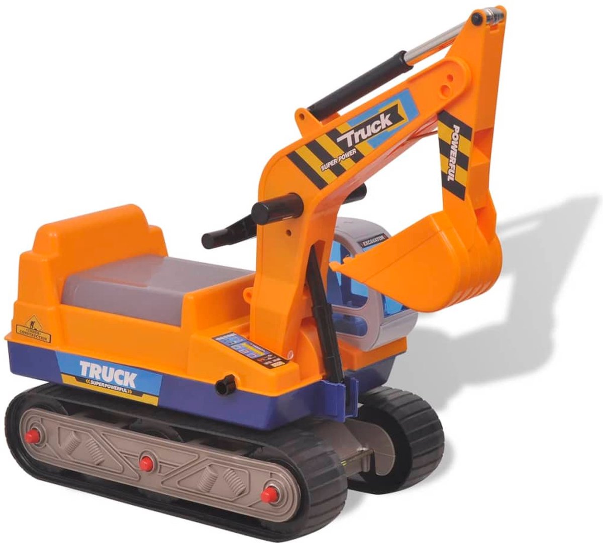 vidaXL graafmachine loopauto kunststof geel