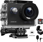 Gookam® - GO3 Action Camera 4K met Microfoon - EIS stabilisator - 40 Meter Waterproof - 20 MP - 2x 1200 mAh batterij - Dual lader - Externe Microfoon - Afstandbediening