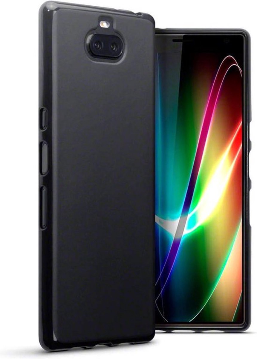 HB Hoesje Geschikt voor Sony XPERIA 10 Plus - Zwart - Siliconen Back Cover