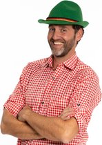 Partychimp Tiroler Hoed Oktoberfest Carnaval Accessoires voor bij Carnavalskleding Dames Carnavalskleding Heren Verkleedkleren Volwassenen - Groen - Vilt