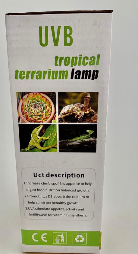 UVB - terrarium lamp - 13 watt - UVB 5.0 - reptielenlamp - spiraallamp - Merkloos