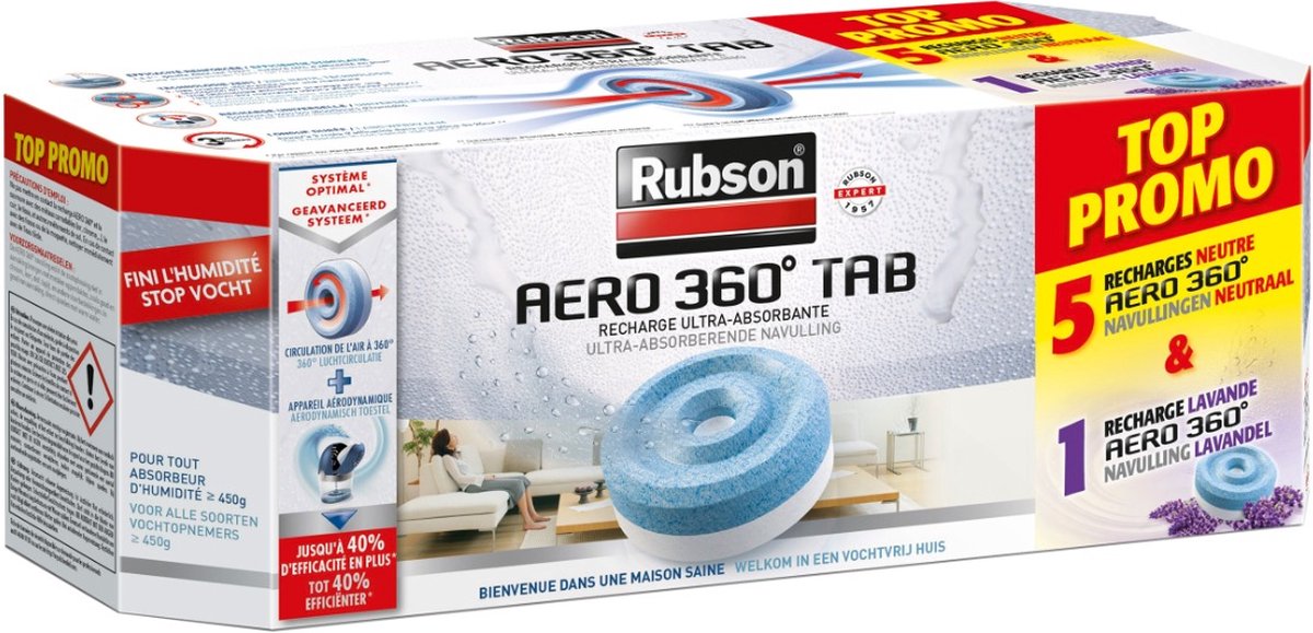 Recharges Rubson AERO 360 neutre 6 pcs